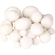 Sachet de 72 pompons blancs tailles assorties - Ma Rentrée Facile