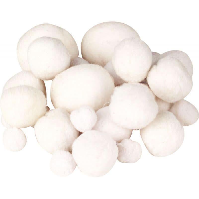 Sachet de 72 pompons blancs tailles assorties - Ma Rentrée Facile