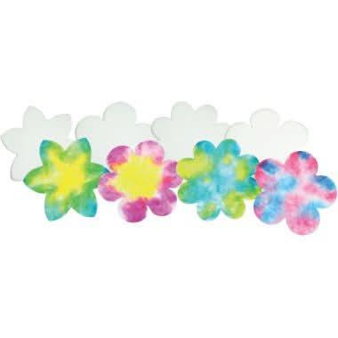 Sachet de 80 fleurs en papier diffuseur blanc format 19 x 19 cm - Ma Rentrée Facile