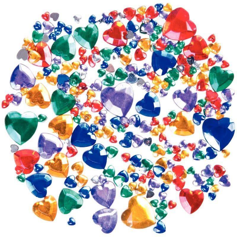 Sachet de 800 pierres décoratives en plastique à coller assorties - Ma Rentrée Facile