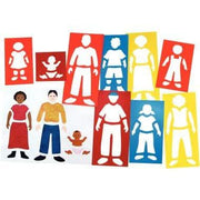 Sachet de 9 pochoirs thème la famille et 4 plaques à embosser - Ma Rentrée Facile