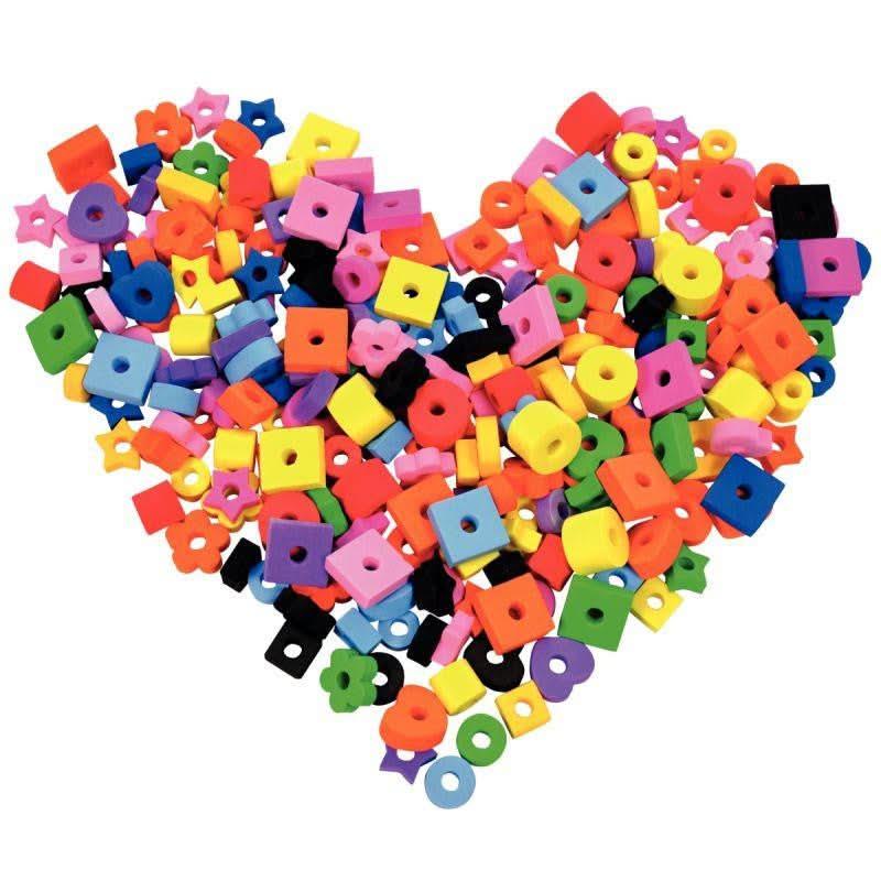 Sachet environ 250 perles mousse assorties - Ma Rentrée Facile