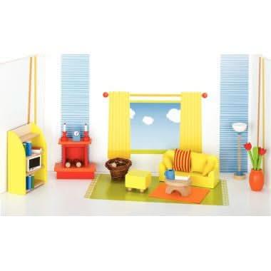 Salon pour maison de poupées, 34 pièces - Ma Rentrée Facile