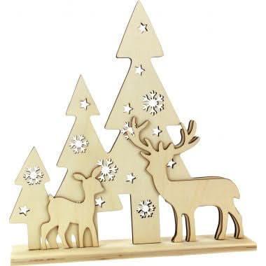 Scène de Noël en bois à poser - Ma Rentrée Facile