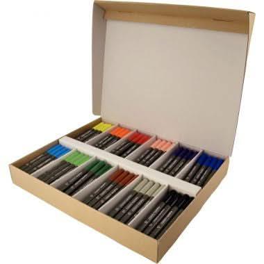 Schoolpack de 144 feutres pointe large écologique Carioca Éco family Jumbo - Ma Rentrée Facile