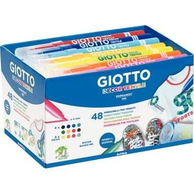 Schoolpack de 48 feutres textile pointe moyenne Giotto - Ma Rentrée Facile