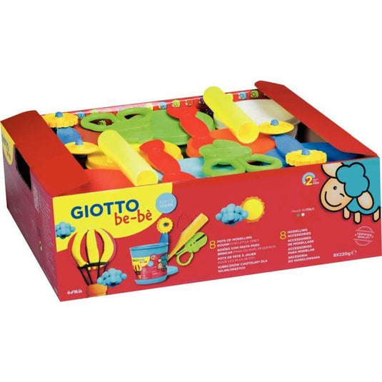 Schoolpack de 8 pots de 220G de pâte à jouer GIOTTO bébé - Ma Rentrée Facile