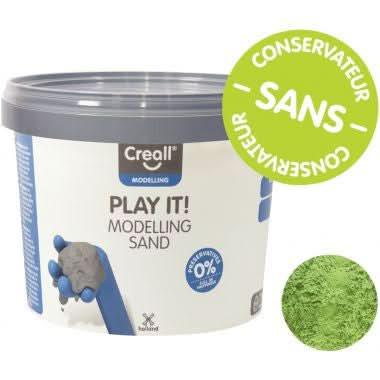 Seau de 750 grammes de sable magique coloris vert - Ma Rentrée Facile