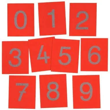 Set de 10 chiffres rugueux + Boîte de rangement Montessori - Ma Rentrée Facile