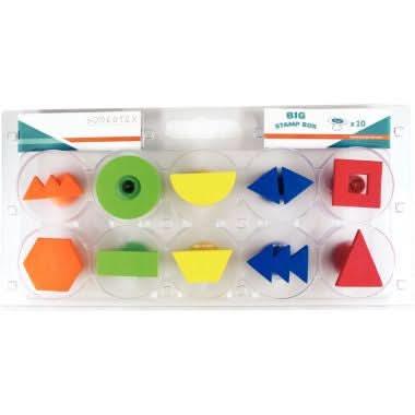 Set de 10 tampons diamètre 7,5 cm, EVA les formes - Ma Rentrée Facile