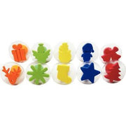 Set de 10 tampons diamètre 7,5 cm, EVA thème Noël - Ma Rentrée Facile