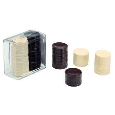 Set de 24 pions de dames en plastique - Ma Rentrée Facile