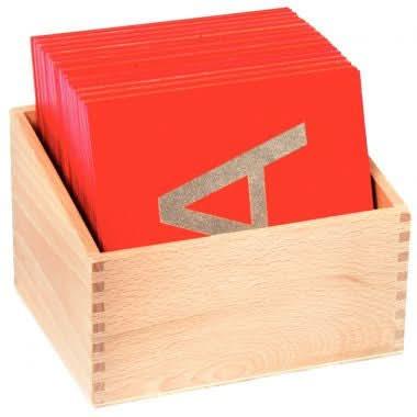 Set de 26 lettres majuscules rugueuse + Boîte de rangement Montessori - Ma Rentrée Facile