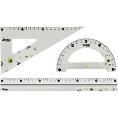 Set de 3 articles de traçage en aluminium - Ma Rentrée Facile