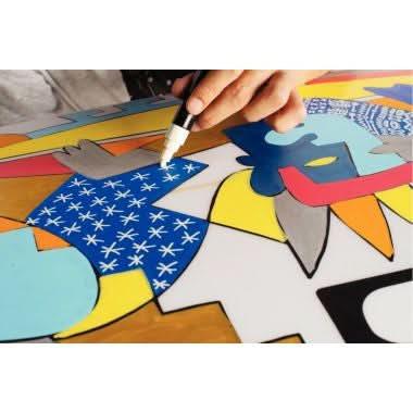 Set de 4 marqueurs Posca pointe moyenne conique PC5M assortis - Ma Rentrée Facile