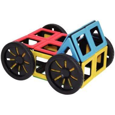 Set de 4 roues magnétiques + 4 carrés pour tenir les roues - Ma Rentrée Facile