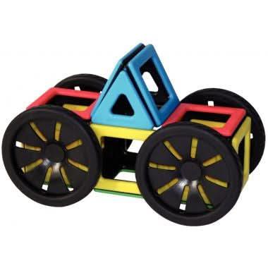 Set de 4 roues magnétiques + 4 carrés pour tenir les roues - Ma Rentrée Facile