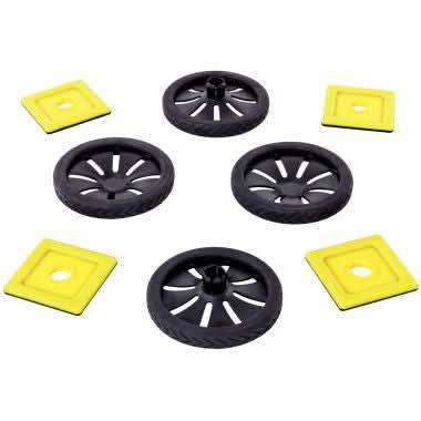 Set de 4 roues magnétiques + 4 carrés pour tenir les roues - Ma Rentrée Facile