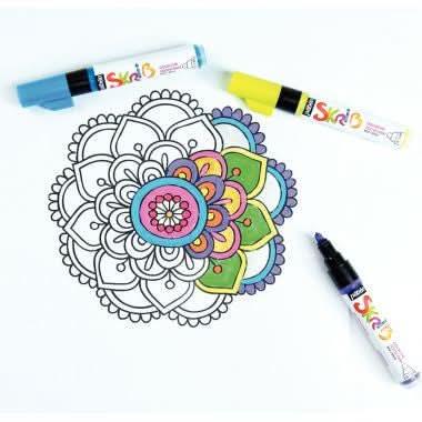 Set de 6 marqueurs gouache coloris basiques Pebeo - Ma Rentrée Facile