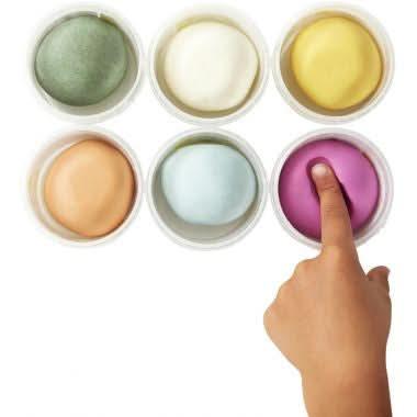 Set de 6 pots de 350 grammes de pâte à modeler vives - Ma Rentrée Facile