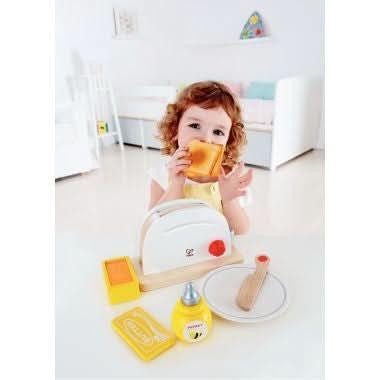Set toaster en bois blanc et accessoires - Ma Rentrée Facile