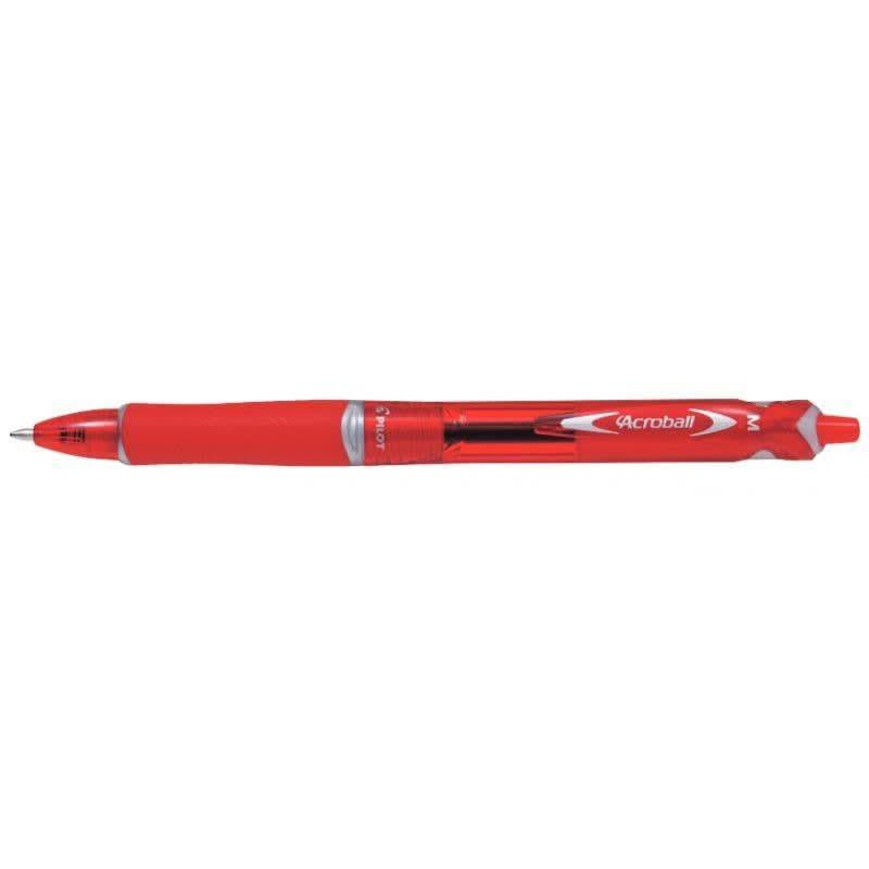 Stylo Acroball rétractable clip plastique rouge - Ma Rentrée Facile