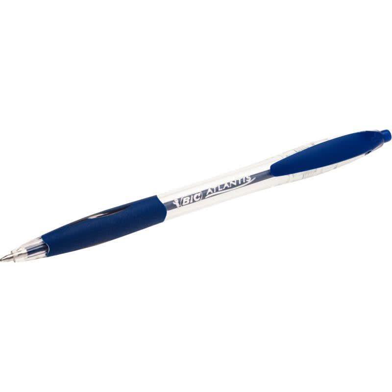 Stylo Bic rétractable Atlantis classic pointe moyenne bleu - Ma Rentrée Facile