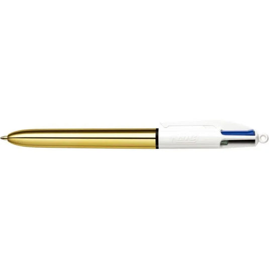 Stylo bille Bic 4 couleurs pointe moyenne Shine or - Ma Rentrée Facile