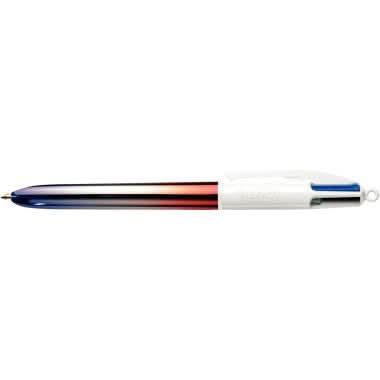 Stylo bille Bic 4 couleurs gradient bleu blanc rouge - Ma Rentrée Facile