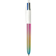 Stylo bille Bic 4 couleurs pointe moyenne gradient rose clair - Ma Rentrée Facile