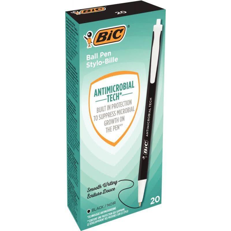 Stylo bille antimicrobial clic noir - Ma Rentrée Facile