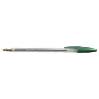 Stylo bille BIC Cristal pointe moyenne vert - Ma Rentrée Facile