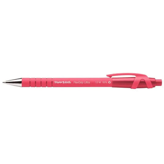 Stylo bille Flexgrip ultra rétractable pointe moyenne rouge - Ma Rentrée Facile