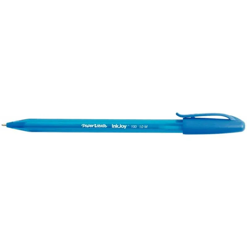 Stylo bille Papermate InkJoy 100 pointe moyenne bleu - Ma Rentrée Facile