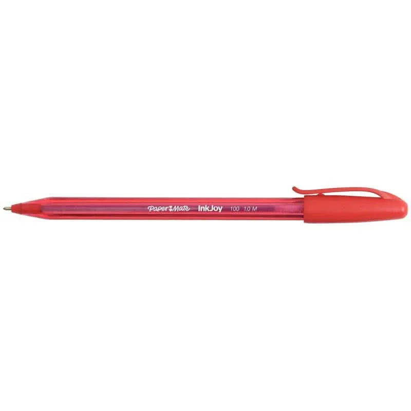 Stylo bille Papermate InkJoy 100 pointe moyenne rouge - Ma Rentrée Facile