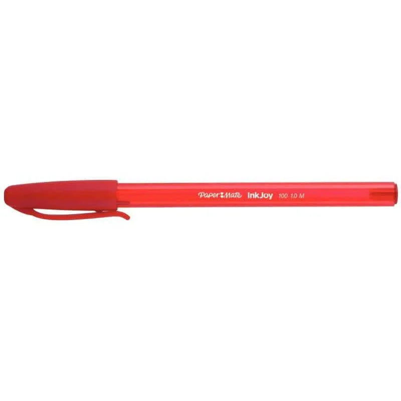 Stylo bille Papermate InkJoy 100 pointe moyenne rouge - Ma Rentrée Facile
