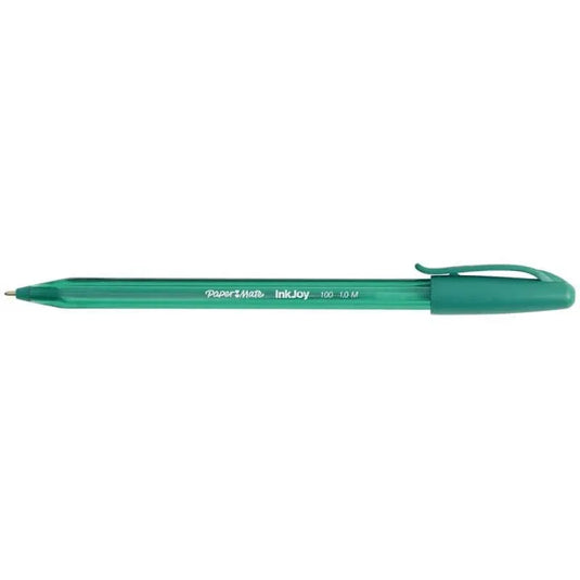 Stylo bille Papermate InkJoy 100 pointe moyenne vert - Ma Rentrée Facile