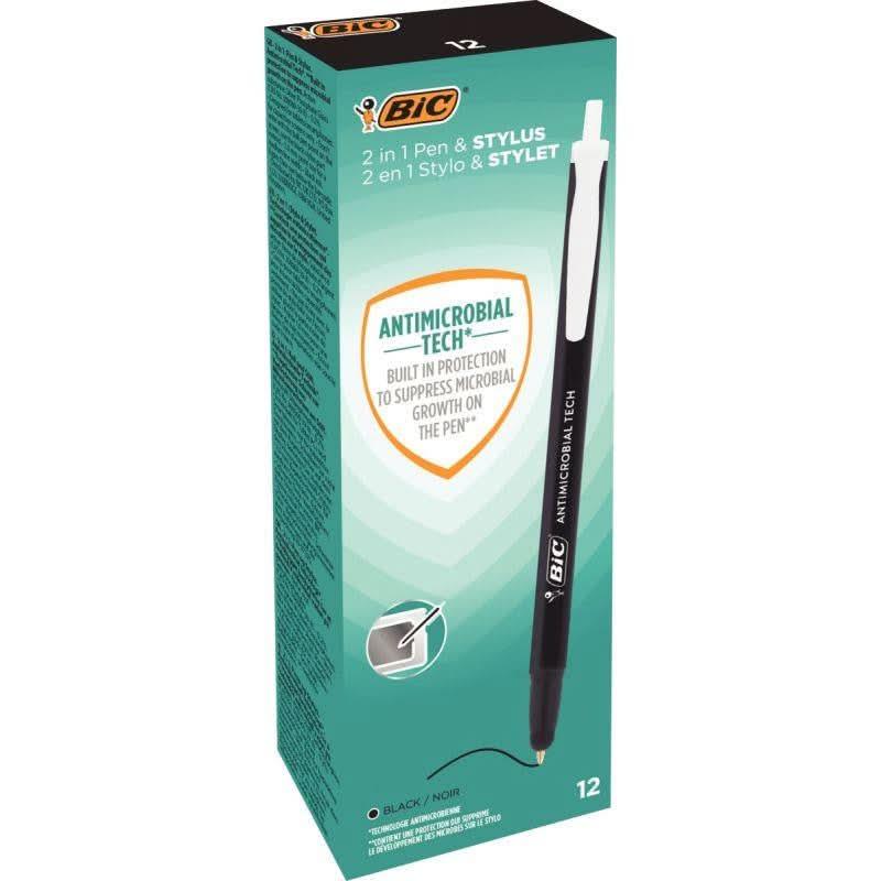 Stylo bille stylet Antimicrobial clic noir - Ma Rentrée Facile
