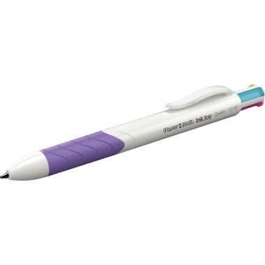 Stylo Inkjoy Quatro Grip 4 couleurs pointe moyenne fun - Ma Rentrée Facile