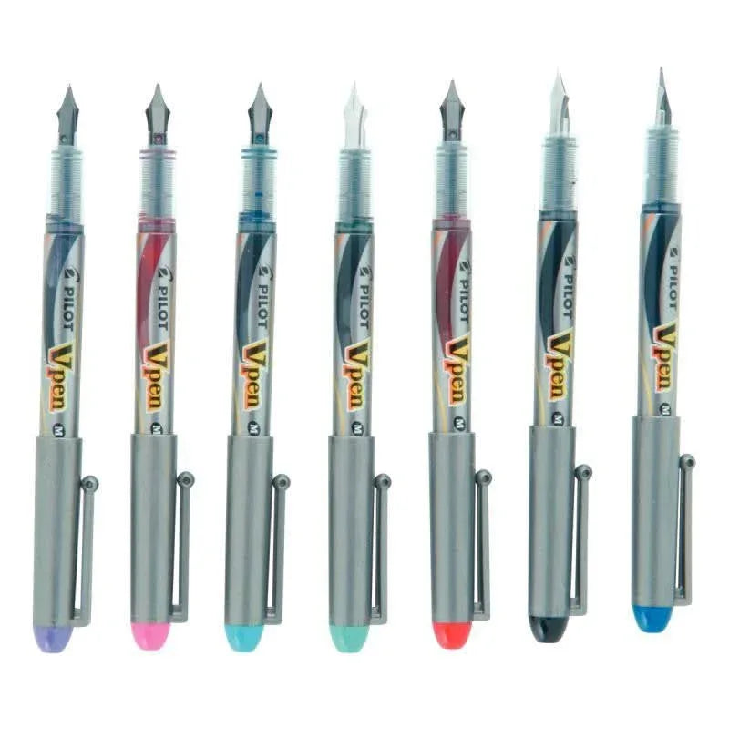 Stylo plume jetable Pilot V-Pen pro bleu - Ma Rentrée Facile