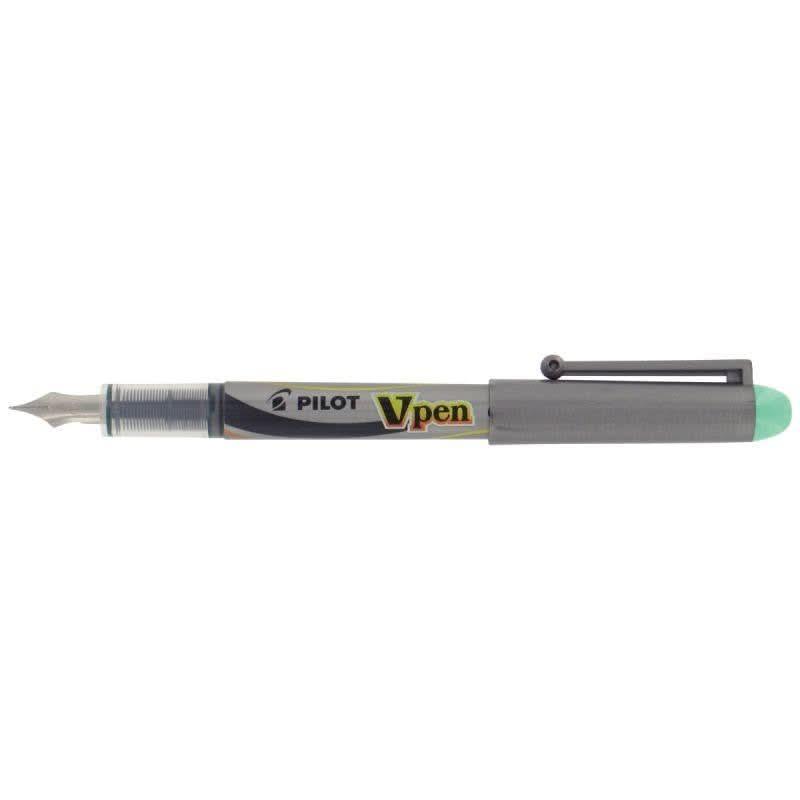 Stylo plume jetable Pilot V-Pen pro vert - Ma Rentrée Facile