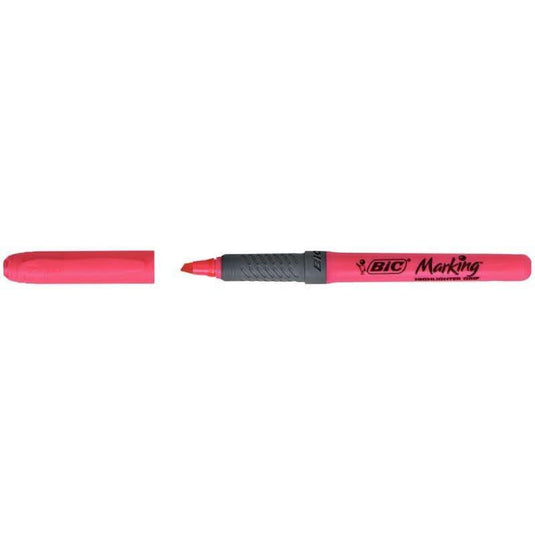 Surligneur Bic Highlighter grip rose - Ma Rentrée Facile