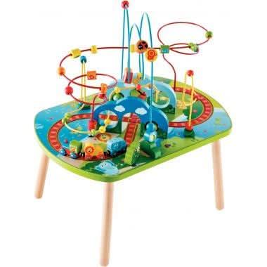 Table d'activités + train en bois HAPE - Ma Rentrée Facile