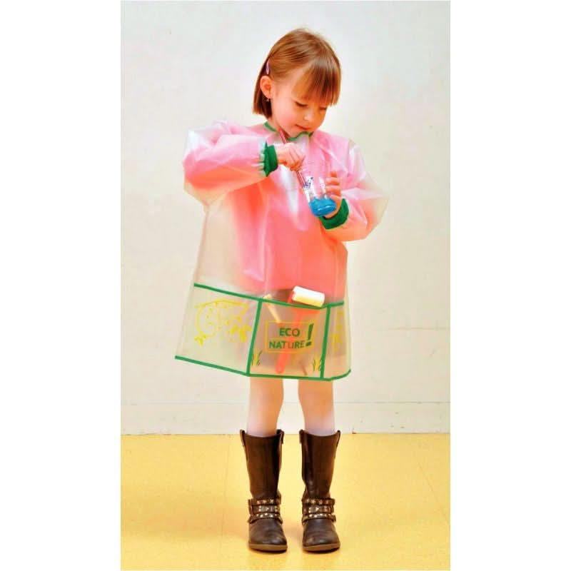 Tablier écologique enfant, 3-5 ans, blanc et vert, Wonday - Ma Rentrée Facile