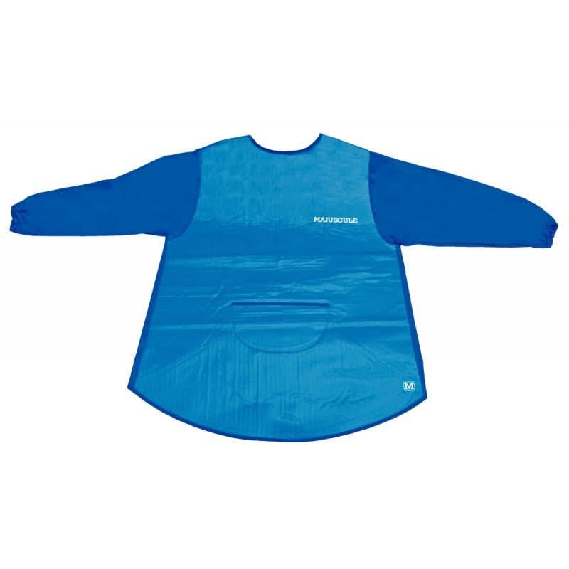 Tablier enfant 6- 8 ans, en toile cirée bleu Majuscule - Ma Rentrée Facile