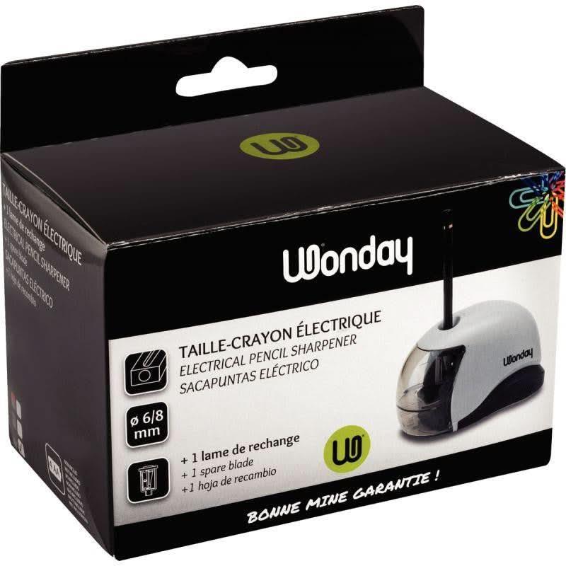 Taille crayon électrique 1 usage, standard, Fraise acier Wonday - Ma Rentrée Facile