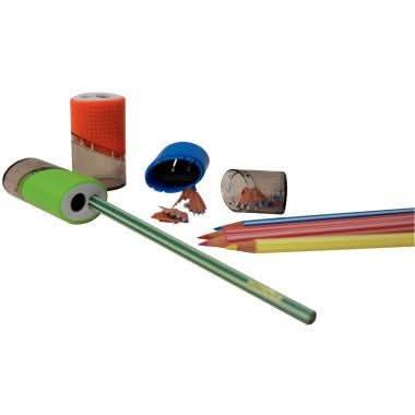 Taille-crayons en plastique 2 usages avec réserve Wonday, coloris aléatoires - Ma Rentrée Facile