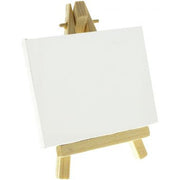 Toile à peindre sur chevalet en bois