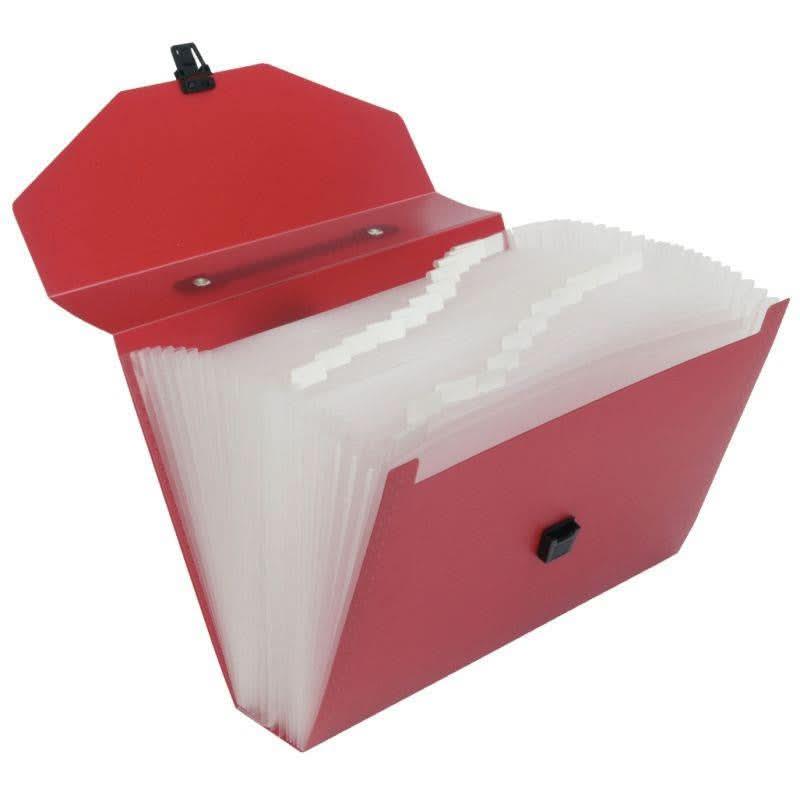 Trieur accordéon 24 compartiments en polypropylène avec index + poignée, coloris aléatoires - Ma Rentrée Facile