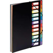 Trieur extensible en polypro 12 compartiments Rainbow Class Viquel - Ma Rentrée Facile